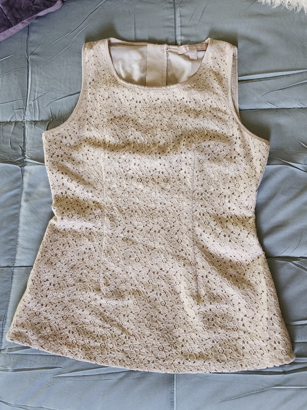Banana Republic Taupe Beige Zippered Chic Neutral Layering Tank